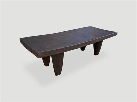 Andrianna Shamaris Antique African Iroko Wood Senufo Coffee Table or