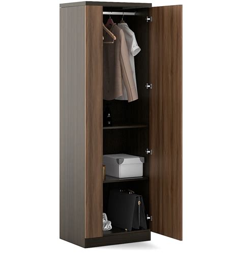 Buy Kosmo Ken Door Wardrobe In Walnut Natural Wenge Finish By