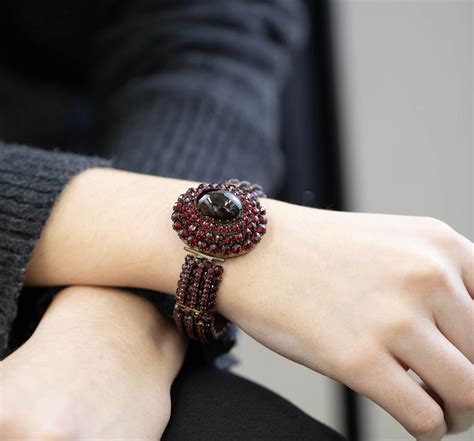 Victorian Bohemian Garnet Bracelet Circa 1870 80 Gerard McCabe Antiques