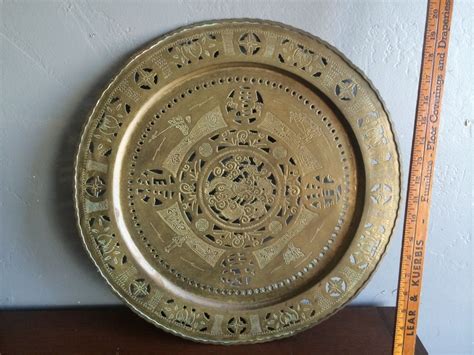 Engraved And Cut Brass Decorative Charger Wall Hanging Plate