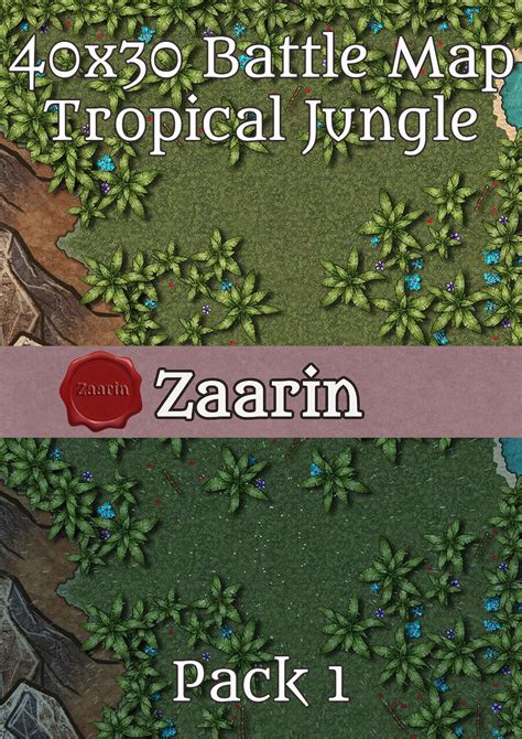 X Fantasy Battle Map Tropical Jungle Pack Zaarin Drivethrurpg