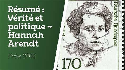 Hannah Arendt V Rit Et Politique R Sum Youtube