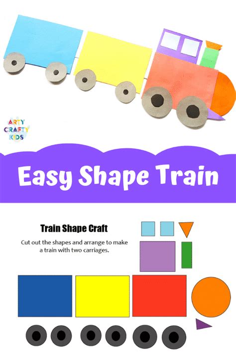 Easy Train Shape Craft for Kids - Arty Crafty Kids