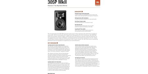 JBL Professional 2-Way Powered Studio Monitor