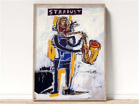 Jean Michel Basquiat Stardust Poster Trumpet Sketch Exhibition Print