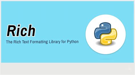 Rich The Rich Text Formatting Library For Python
