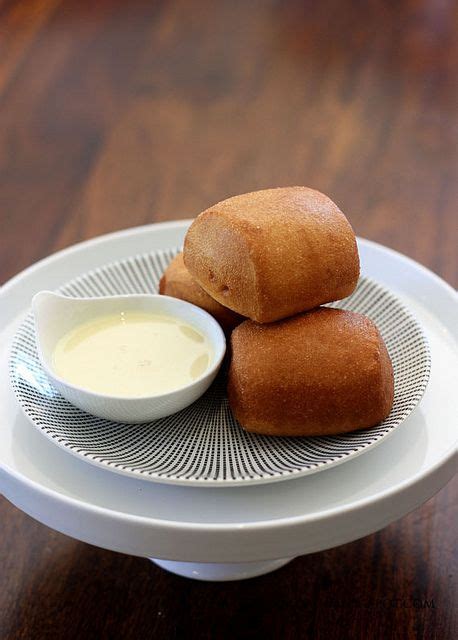 Deep Fried Chinese Buns Served With Sweet Condensed Milk Bits Of