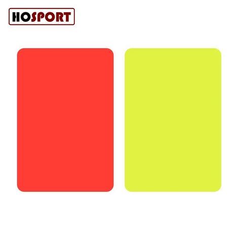 Pvc Pengadil Bola Sepak Kad Kuning Merah Perlawanan Sepak Bola Latihan Alat 8x11cm | Lazada