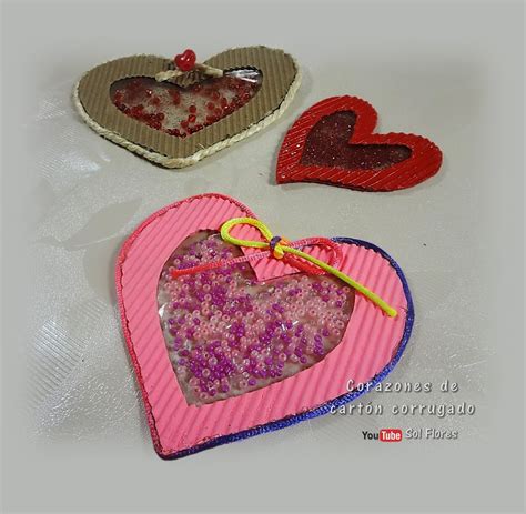 Corazones De Cart N Corrugado Manualidades