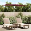 Sombrilla De Jard N Parasol Terraza Con Palo De Aluminio Rojo Burdeos