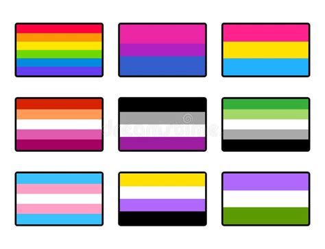 Lgbt Pride Flags Set Stock Vector Illustration Of Awareness 221130558