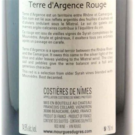 Mourgues Du Gres Terre D Argence Vin Languedoc