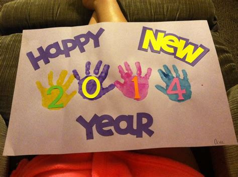 Happy New Year Handprint Art 2014 Toddler Art Projects Childrens