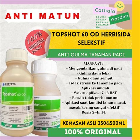 Jual HERBISIDA TOPSHOT 60 OD KEMASAN 500 ML ANTI GULMA SELEKTIF PADI