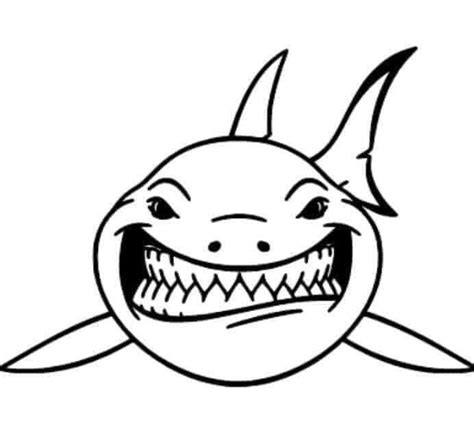 Smiling Shark Drawing