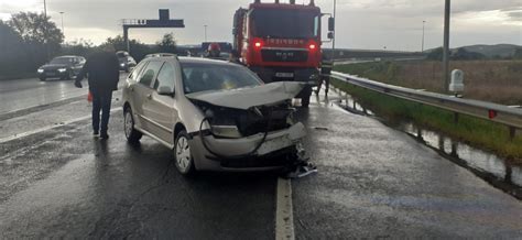 Accident pe Autostrada Transilvania cu trei mașini implicate în