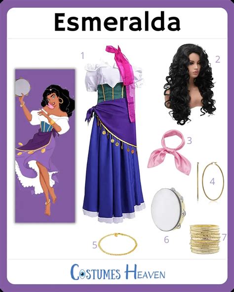 Esmeralda Costume For Cosplay & Halloween 2024