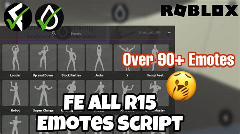 Fe All R15 Emotes Script Hydrogen And Fluxus Roblox Mobile