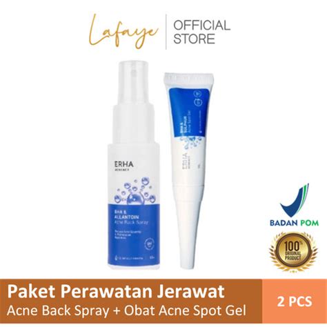 Promo ERHA Paket Perawatan Jerawat Acne Back Spray Obat Acne Spot