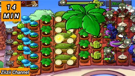 SURVIVAL Plants Vs Zombies ROOF 5 Flags Completed YouTube