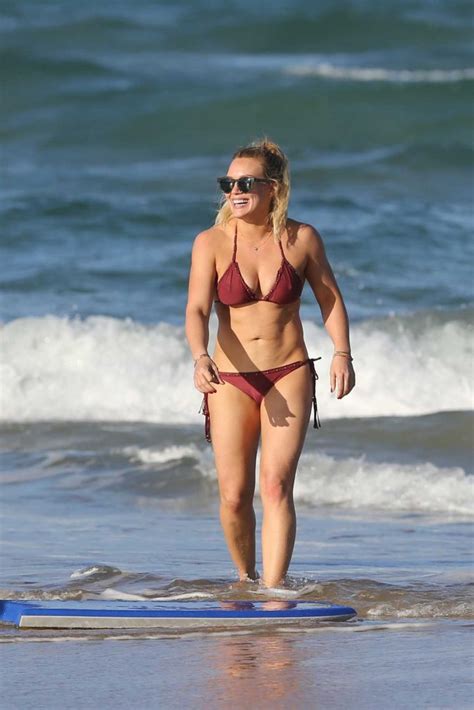 Hilary Duff In Bikini At The Beach In Hawaii Celebsla