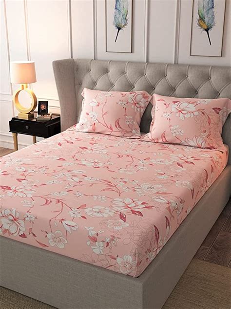 Urban Space Serene 200 TC 100 Cotton King Size Bedsheet With 2 Pillow