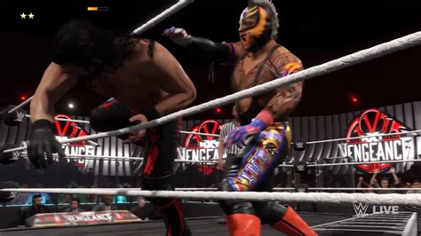 WWE 2K22 Rey Mysterio Vs Seth Rollins NXT Vengeance Day Gameplay