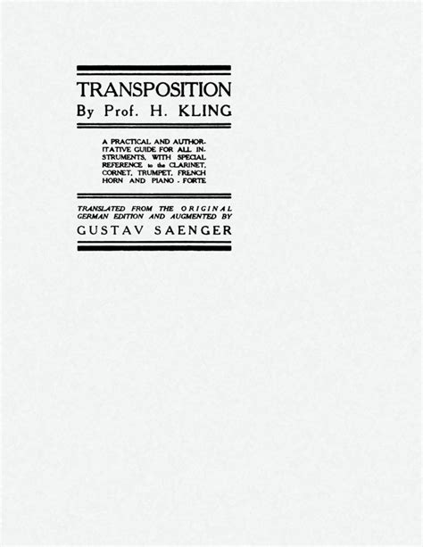 Transposition Collection By Various Authors Qpress