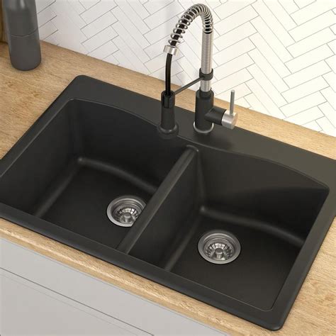 KRAUS Forteza All In One Drop In Undermount Granite Composite 33 In 1