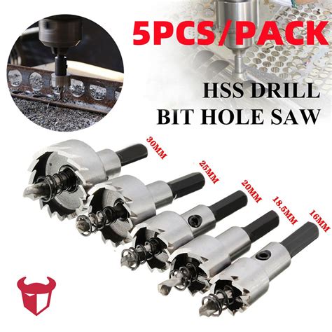 Carbide Tip Pcs Hss Drill Bit Hole Saw Tooth Set Stainless Steel Metal