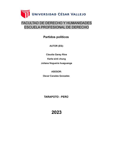 Facultad De Derecho Y Humanidades Escuela Profesional De Derecho Facultad De Derecho Y