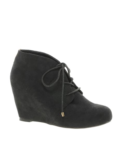 Lyst River Island Lace Up Wedge Ankle Boots In Black