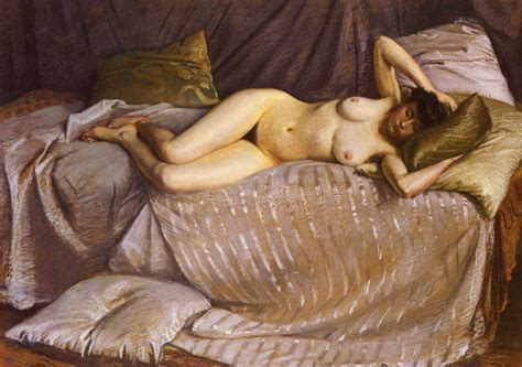 Painting By Caillebotte Femme Nue Etendue Sur Un Divan Naked Woman