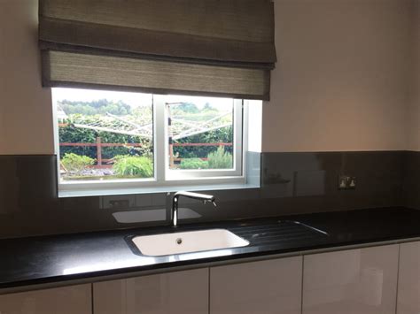 Grey Colour Match Kitchen Splashback Uaglass Norwich