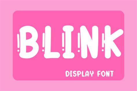 Blink Font By Pearlydaisy · Creative Fabrica