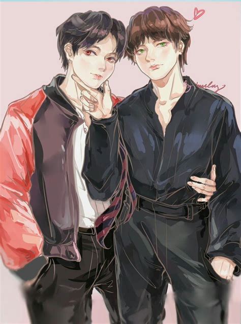 Pin By Elisabeth On Kookv Vkook Fanart Kookv Fanart 18 Fan Art