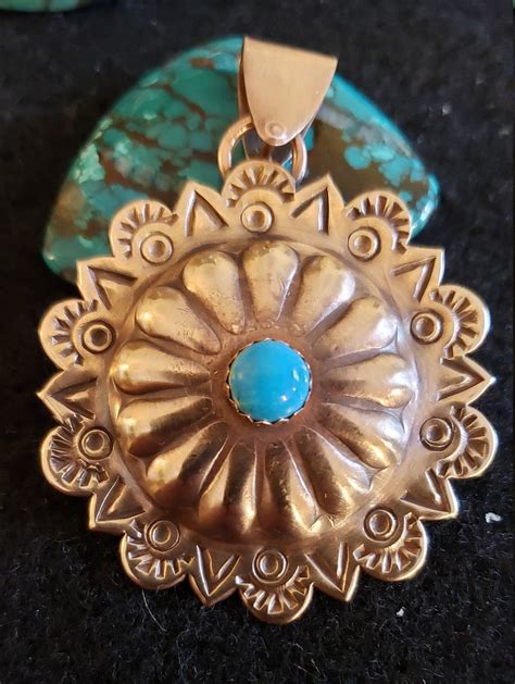 Handcrafted Concho Pendant Made From Fine Jeweler S Brass Etsy