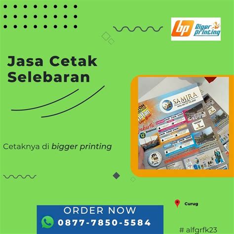 jasa cetak selebaran brosur pencetakan cetakan