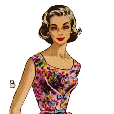 Vintage 1950s Sewing Pattern Swing Rockabilly Dress Bust Etsy