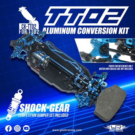 Yeah Racing Aluminum Conversion Kit For Tamiya TT02