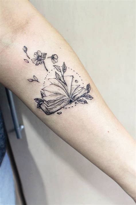 Details More Than 80 Book With Flowers Tattoo Super Hot In Cdgdbentre