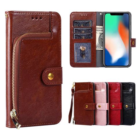 Funda De Tel Fono Cartera Multifuncional De Piel Sint Tica Para Xiaomi