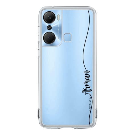 Stylish Text Plain Infinix Hot 12 Pro Clear Case