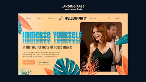 Free PSD | House music party template design