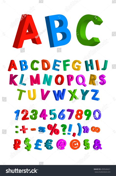 English Alphabet Vector Illustration Stock Vector Royalty Free