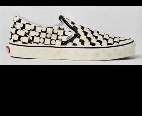 Vans Slip On UV Ink Black White Checkerboard Skate Shoes Men S