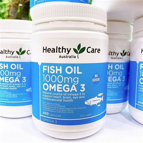 Viên Uống Dầu Cá Healthy Care Fish Oil 1000mg Omega 3 400 Capsules