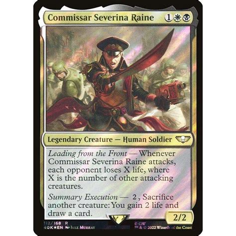 Mtg 金英語版 《コミッサー・セヴェリナ・レインcommissar Severina Raine》★サージfoil★ ウォーハンマー