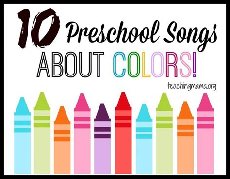 10 Preschool Songs About Colors | Color songs, Preschool songs ...