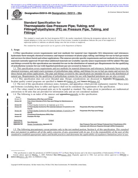 ASTM D2513 09a Standard Specification For Polyethylene PE Gas